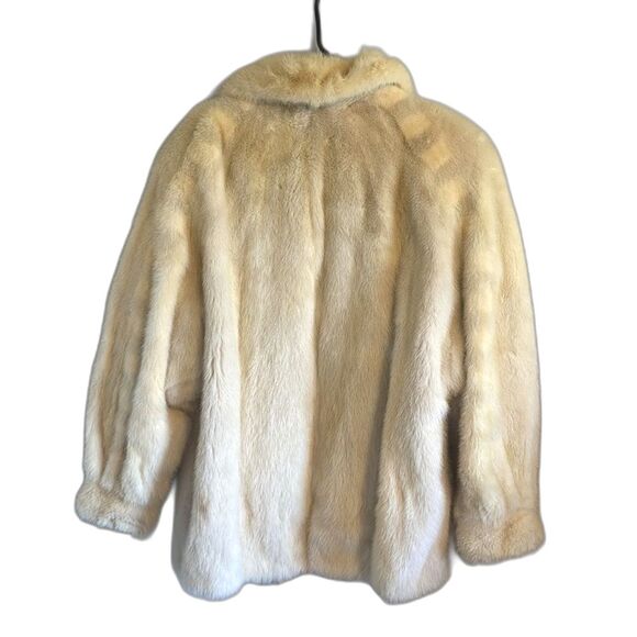 Vtg roseland fur salon ladies Elegant Cream Fur mink zip up Jacket size large - Picture 13 of 15